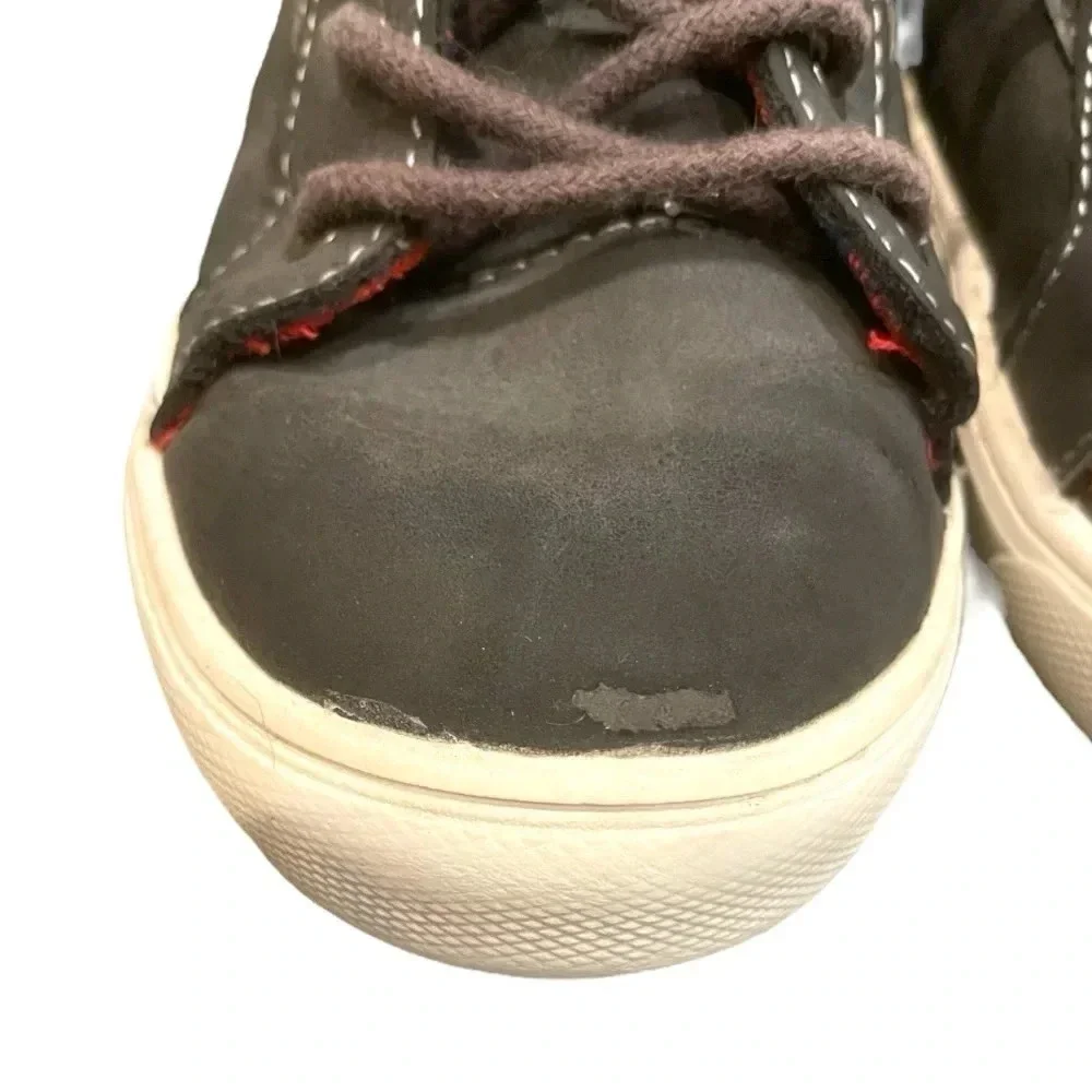Genuine Kids Osh Kosh Buffalo Boys Boots -Gray HighTop Shoes Side Zipper Size 10
